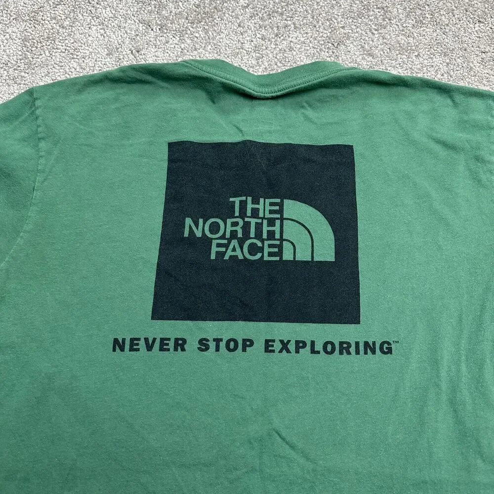 The North Face Crew Neck T-Shirt Mens Green Short Sleeve Casual Graphic Tee Top